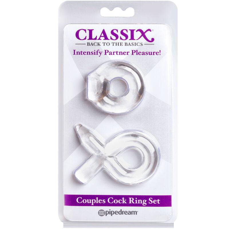 CLASSIX - SET PARA PAREJAS 2 ANILLOS PENE TRANSPARENTE - Sensuana.es