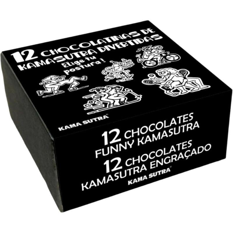 DIABLO PICANTE - CAJA DE 12 CHOCOLATINAS CON POSTURAS DEL KAMASUTRA - Sensuana.es