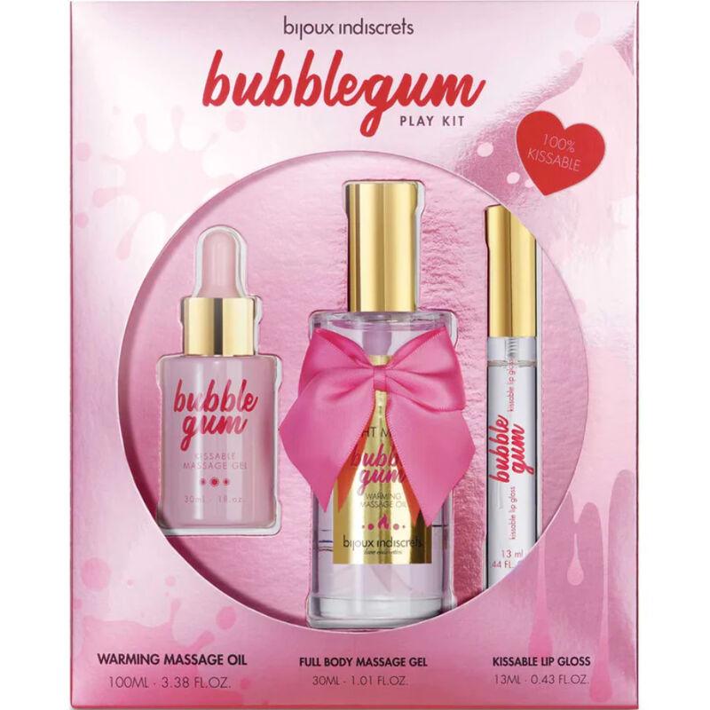 BIJOUX - INDISCRETS BUBBLEGUM PLAY KIT CON ACEITE GEL & BRILLO DE LABIOS - Sensuana.es