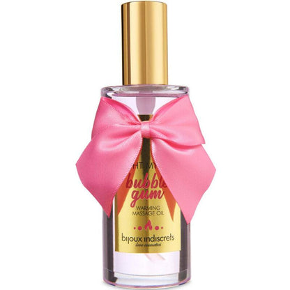 BIJOUX - INDISCRETS LIGHT MY FIRE ACEITE MASAJE EFECTO CALOR SABOR CHICLE - Sensuana.es