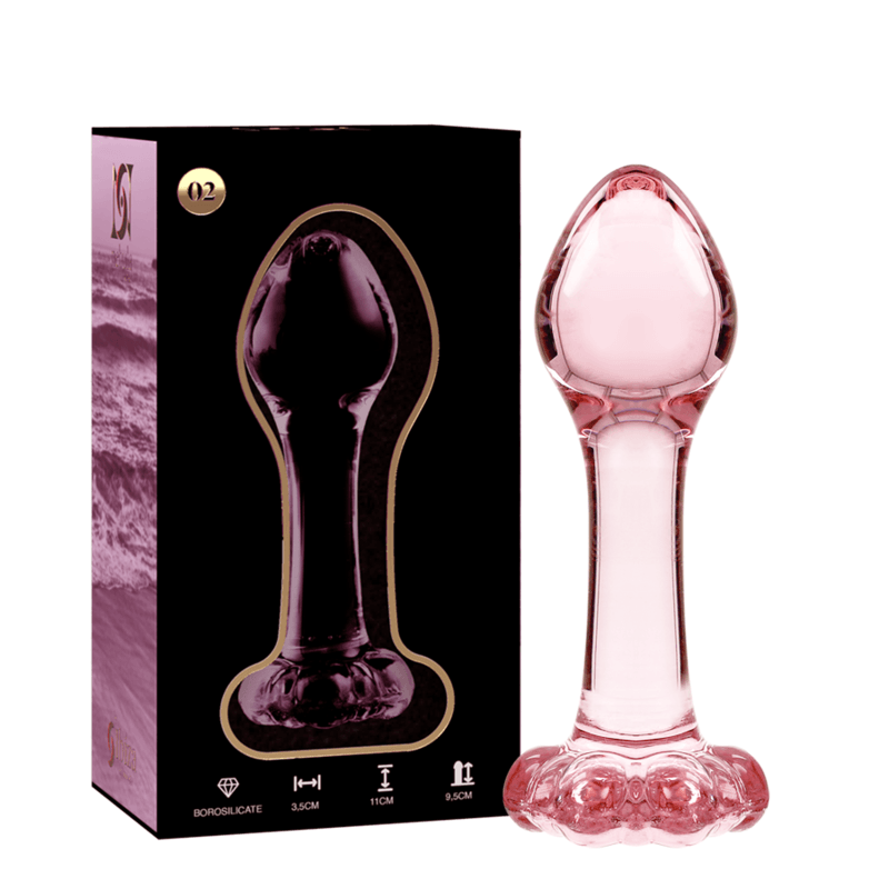 NEBULA SERIES BY IBIZA - MODELO 2 PLUG CRISTAL BOROSILICATO TRANSPARENTE 11 CM -O- 3.5 CM - Sensuana.es