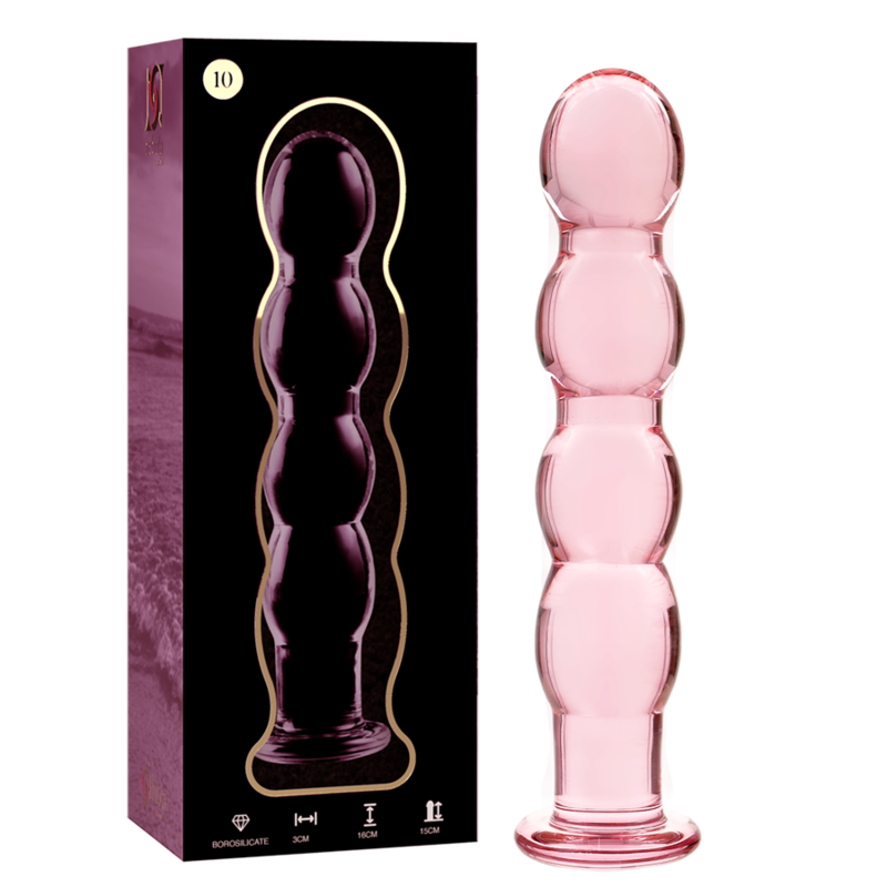 NEBULA SERIES BY IBIZA - MODELO 10 DILDO CRISTAL BOROSILICATO TRANSPARENTE 16.5 CM -O- 3.5 CM - Sensuana.es