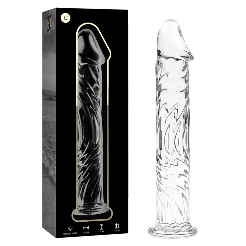 NEBULA SERIES BY IBIZA - MODELO 12 DILDO CRISTAL BOROSILICATO TRANSPARENTE 17 CM -O- 3.5 CM - Sensuana.es