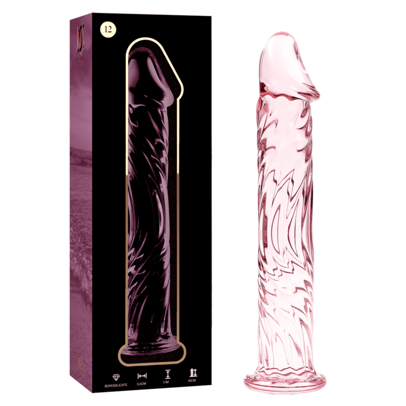 NEBULA SERIES BY IBIZA - MODELO 12 DILDO CRISTAL BOROSILICATO TRANSPARENTE 17 CM -O- 3.5 CM - Sensuana.es