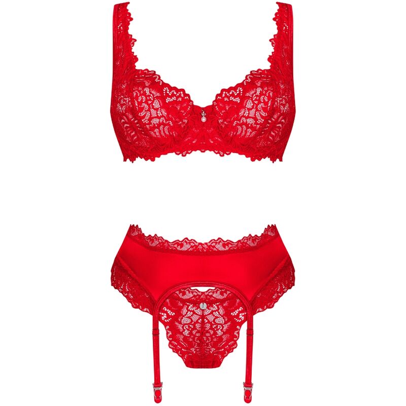 OBSESSIVE - AMOR CHERRIS SET 3 PIEZAS S/M - Sensuana.es