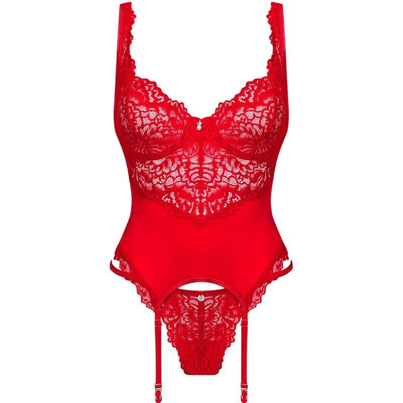 OBSESSIVE - AMOR CHERRIS CORSET & TANGA L/XL - Sensuana.es