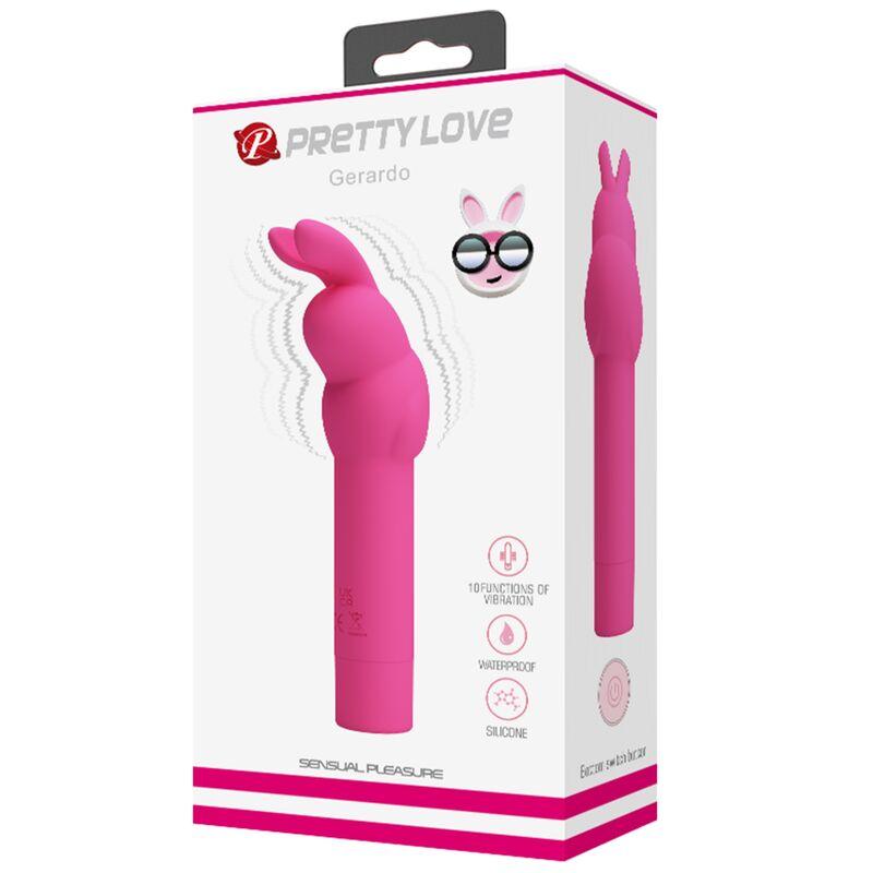 PRETTY LOVE - GERARDO VIBRADOR DE SILICONA CONEJO FUSCHIA - Sensuana.es