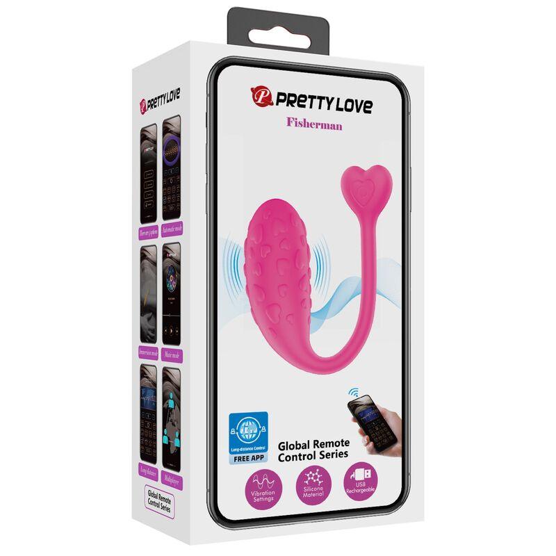 PRETTY LOVE - FISHERMAN HUEVO VIBRADOR ROSA CONTROLADO POR APP - Sensuana.es