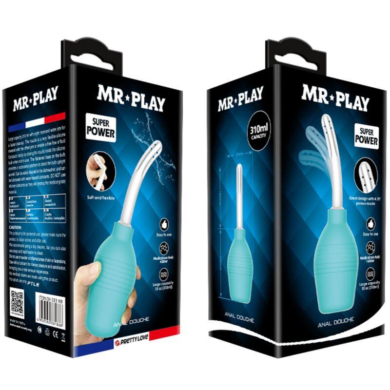 MR PLAY - PERA ANAL DUCHA DE GOMA AZUL - Sensuana.es