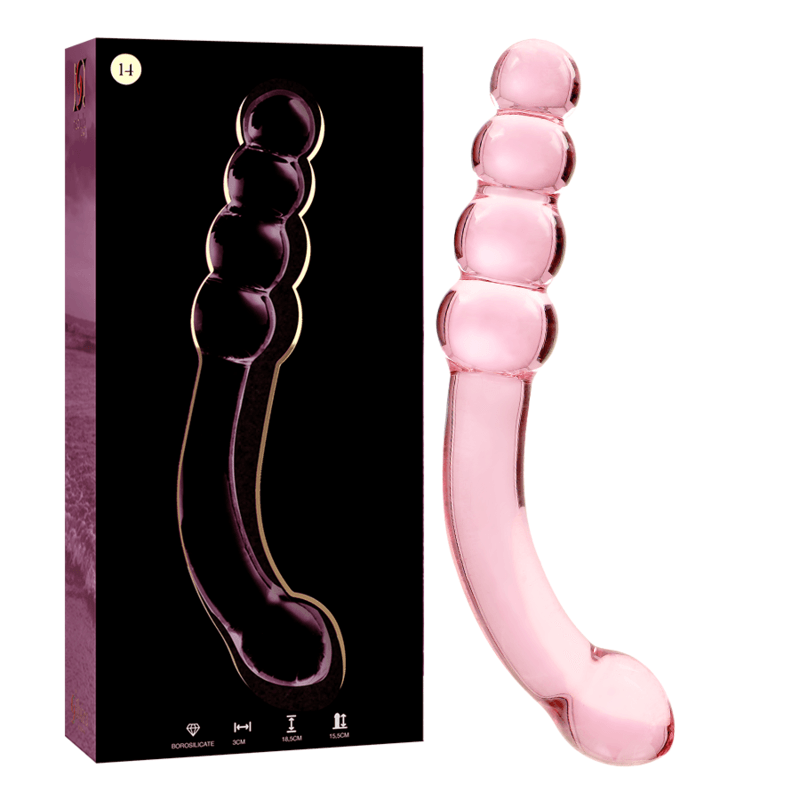 NEBULA SERIES BY IBIZA - MODELO 14 DILDO CRISTAL BOROSILICATO TRANSPARENTE 18.5 CM -O- 3 CM - Sensuana.es