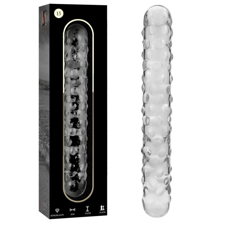 NEBULA SERIES BY IBIZA - MODELO 15 DILDO CRISTAL BOROSILICATO TRANSPARENTE 18.5 CM -O- 3 CM - Sensuana.es