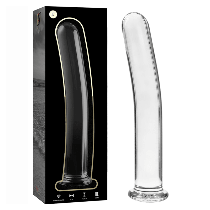 NEBULA SERIES BY IBIZA - MODELO 17 DILDO CRISTAL BOROSILICATO TRANSPARENTE 18.5 CM -O- 3 CM - Sensuana.es