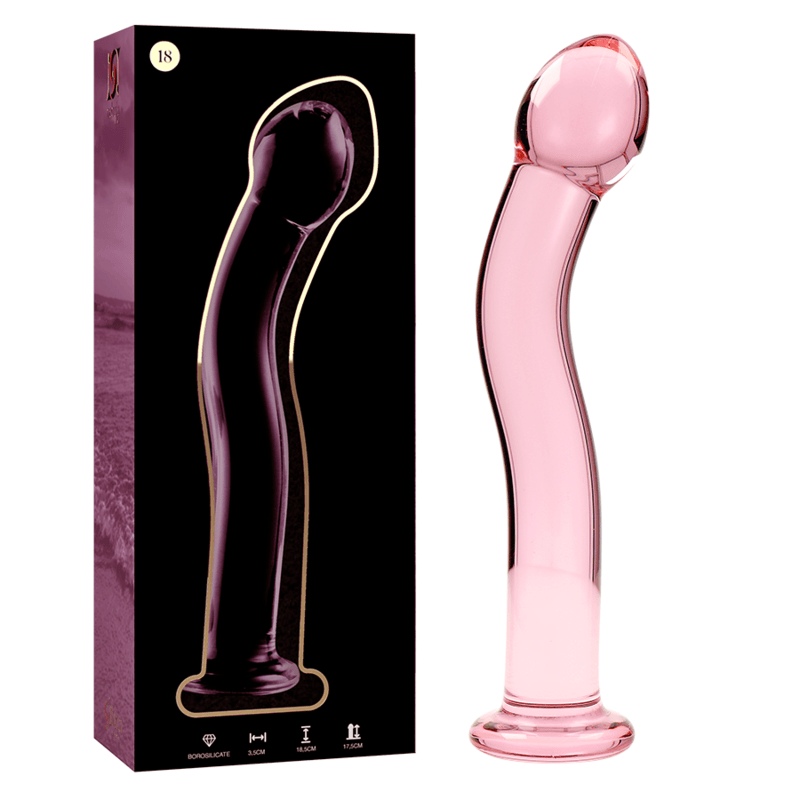 NEBULA SERIES BY IBIZA - MODELO 18 DILDO CRISTAL BOROSILICATO TRANSPARENTE 18.5 CM -O- 3.5 CM - Sensuana.es