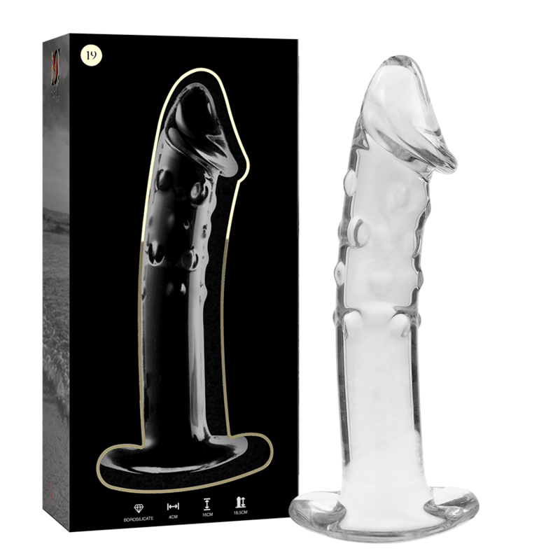 NEBULA SERIES BY IBIZA - MODELO 19 DILDO CRISTAL BOROSILICATO TRANSPARENTE 18.5 CM -O- 4 CM - Sensuana.es