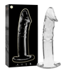 NEBULA SERIES BY IBIZA - MODELO 19 DILDO CRISTAL BOROSILICATO TRANSPARENTE 18.5 CM -O- 4 CM - Sensuana.es