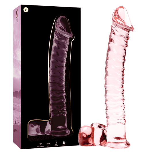 NEBULA SERIES BY IBIZA - MODELO 23 DILDO CRISTAL BOROSILICATO TRANSPARENTE 21.5 CM -O- 4 CM - Sensuana.es