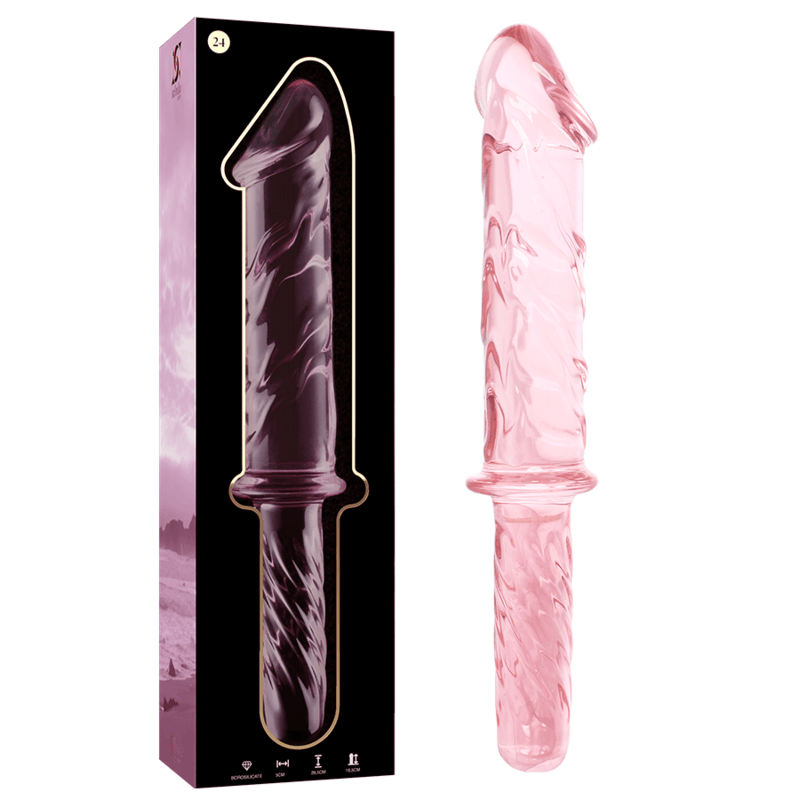 NEBULA SERIES BY IBIZA - MODELO 24 DILDO CRISTAL BOROSILICATO TRANSPARENTE 28.5 CM -O- 5 CM - Sensuana.es