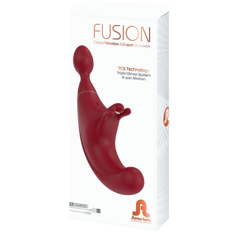 ADRIEN LASTIC - FUSION TRIPLE ESTIMULADOR CLITORIS & G-SPOT ROJO - Sensuana.es