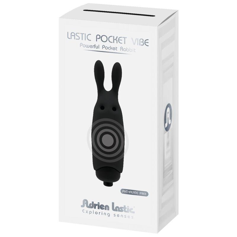 ADRIEN LASTIC - LASTIC POCKET VIBRADOR DE BOLSILLO CONEJO NEGRO - Sensuana.es