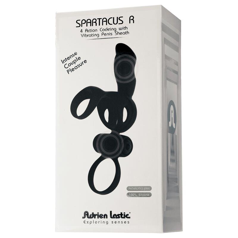 ADRIEN LASTIC - SPARTACUS ANILLO & FUNDA DE PENE CON VIBRADOR - Sensuana.es