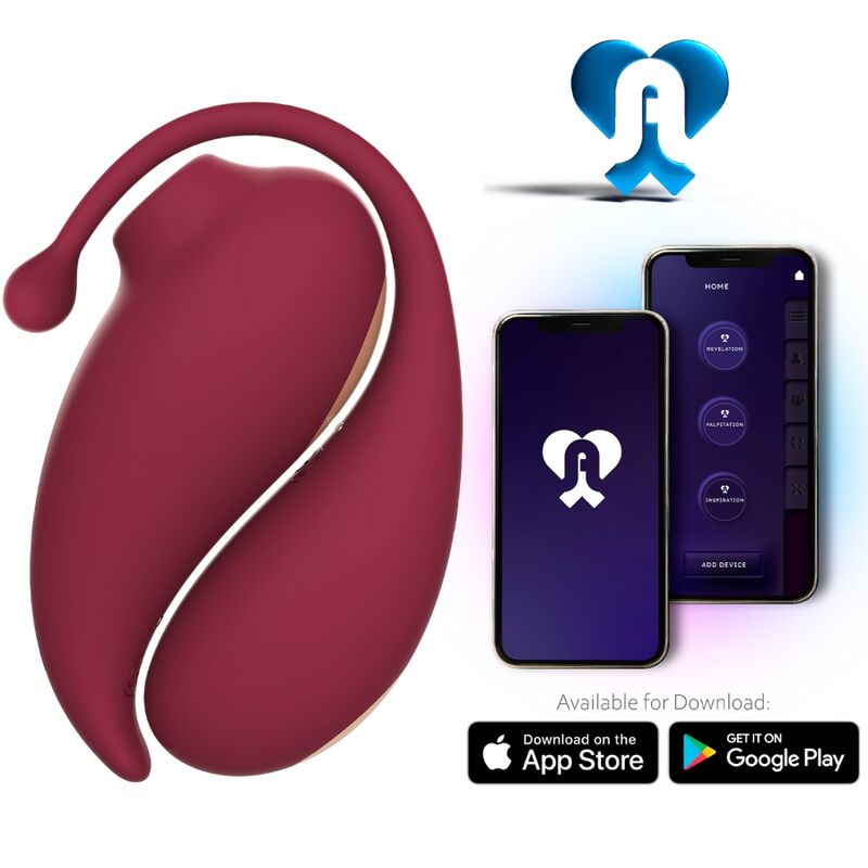 ADRIEN LASTIC - INSPIRATION SUCCIONADOR CLITORIS + HUEVO VIBRADOR ROJO - APP GRATUITA - Sensuana.es