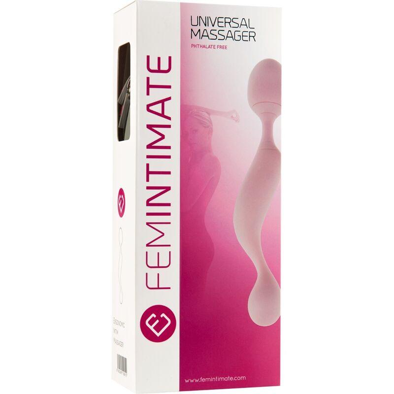 FEMINTIMATE - MASAJEADOR UNIVERSAL VIBRADOR SILICONA ROSA - Sensuana.es