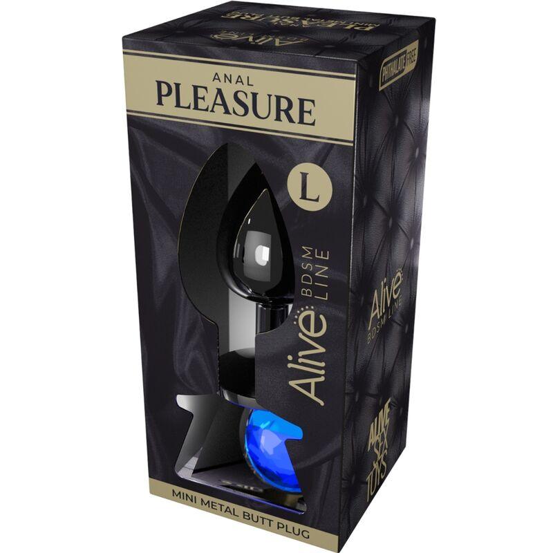 ALIVE - ANAL PLEASURE MINI PLUG METAL AZUL TALLA L - Sensuana.es