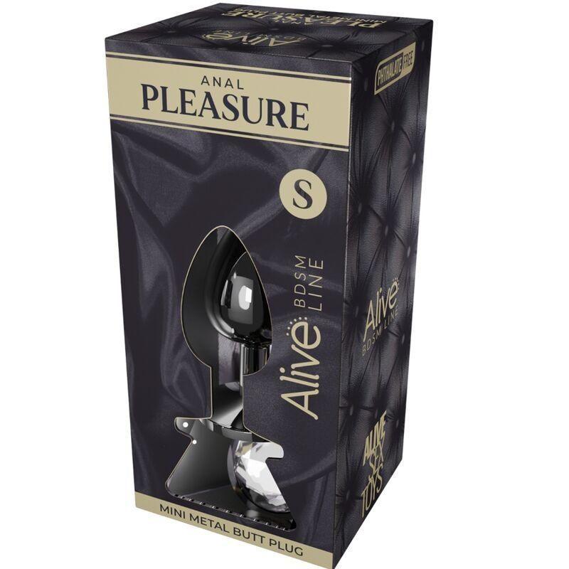 ALIVE - ANAL PLEASURE MINI PLUG METAL BLANCO TALLA S - Sensuana.es