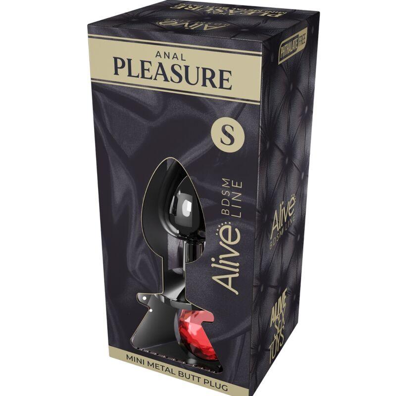 ALIVE - ANAL PLEASURE MINI PLUG METAL ROJO TALLA S - Sensuana.es