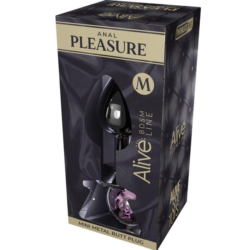 ALIVE - ANAL PLEASURE MINI PLUG METAL ROSA TALLA M - Sensuana.es