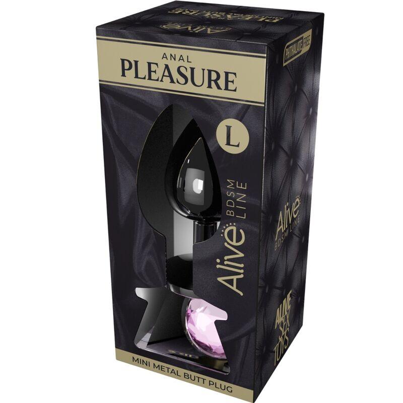 ALIVE - ANAL PLEASURE MINI PLUG METAL ROSA TALLA L - Sensuana.es