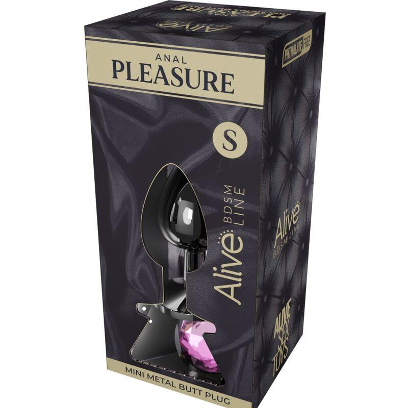 ALIVE - ANAL PLEASURE MINI PLUG METAL ROSA TALLA S - Sensuana.es