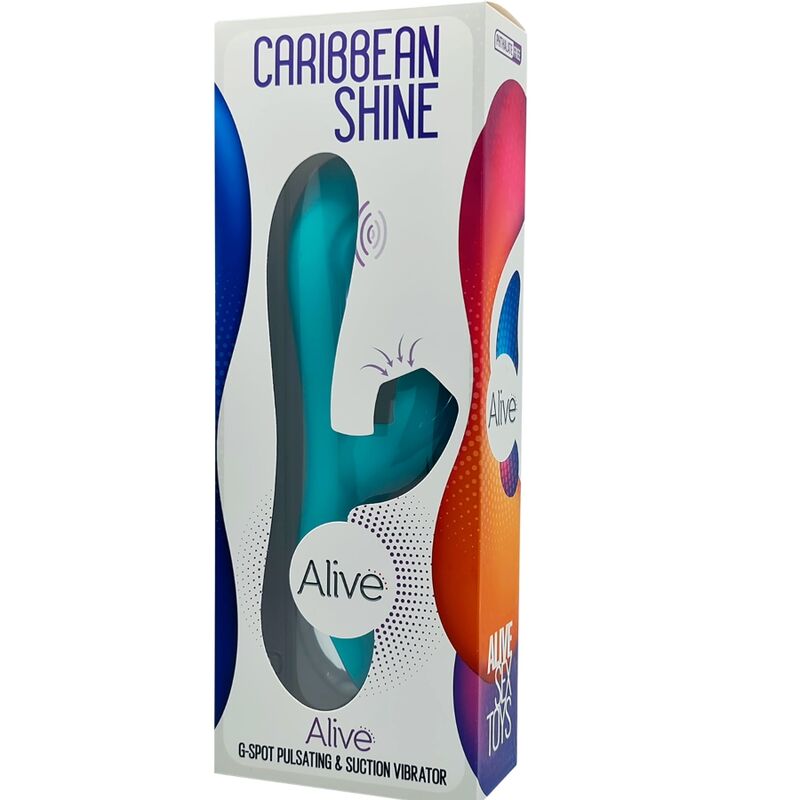 ALIVE - CARIBBEAN SHINE VIBRADOR & SUCCIONADOR AZUL - Sensuana.es