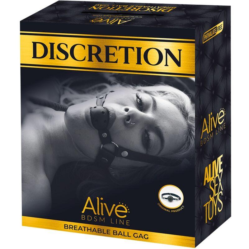 ALIVE - DISCRETION MORDAZA TRANSPIRABLE NEGRO - Sensuana.es