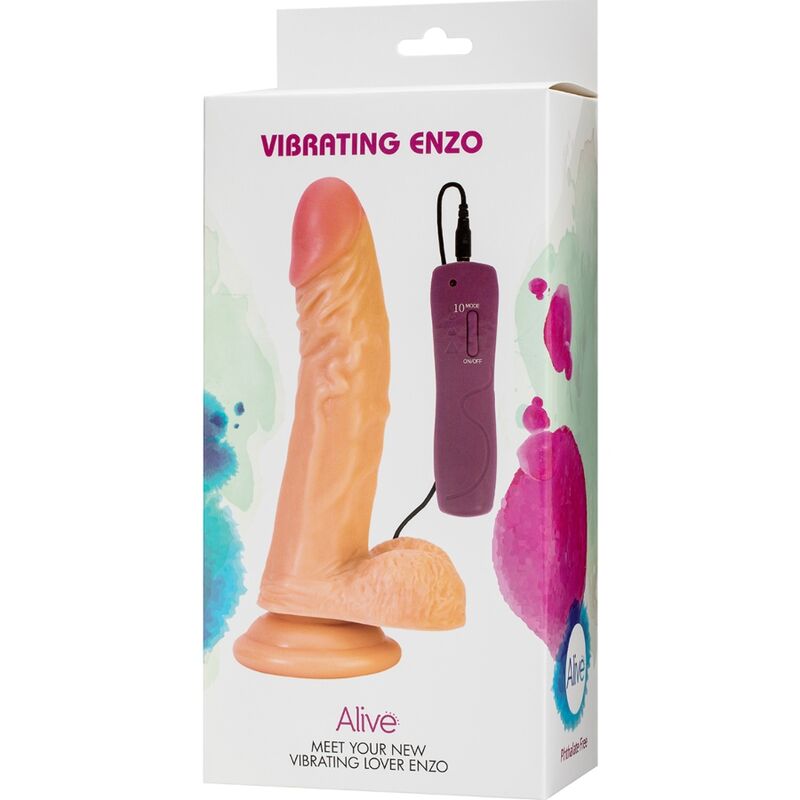 ALIVE - ENZO PENE REALISTICO VIBRADOR 21 CM - Sensuana.es