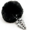 ALIVE - ANAL PLEASURE PLUG ESPIRAL METAL POMPON NEGRO TALLA L - Sensuana.es