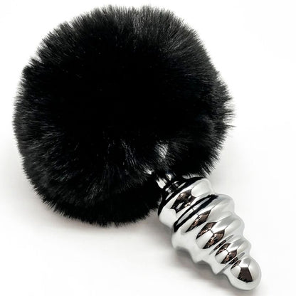 ALIVE - ANAL PLEASURE PLUG ESPIRAL METAL POMPON NEGRO TALLA S - Sensuana.es