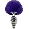 ALIVE - ANAL PLEASURE PLUG ESPIRAL METAL POMPON VIOLETA OSCURO TALLA L - Sensuana.es