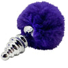 ALIVE - ANAL PLEASURE PLUG ESPIRAL METAL POMPON VIOLETA OSCURO TALLA L - Sensuana.es