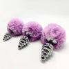 ALIVE - ANAL PLEASURE PLUG ESPIRAL METAL POMPON VIOLETA TALLA L - Sensuana.es