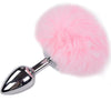 ALIVE - ANAL PLEASURE PLUG LISO METAL POMPON ROSA TALLA L - Sensuana.es