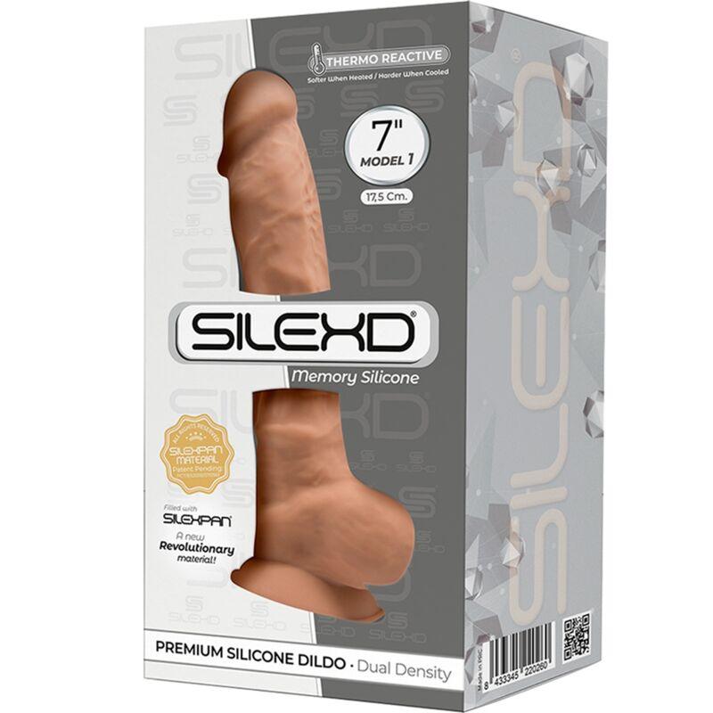 SILEXD - MODELO 1 PENE REALISTICO SILICONA PREMIUM SILEXPAN CARAMELO 17.5 CM - Sensuana.es