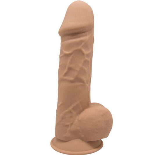 SILEXD - MODELO 1 PENE REALISTICO SILICONA PREMIUM SILEXPAN CARAMELO 21.5 CM - Sensuana.es