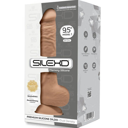 SILEXD - MODELO 1 PENE REALISTICO SILICONA PREMIUM SILEXPAN CARAMELO 24 CM - Sensuana.es