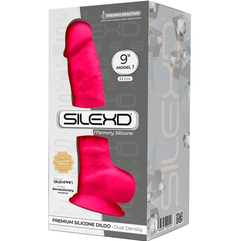 SILEXD - MODELO 1 PENE REALISTICO SILICONA PREMIUM SILEXPAN FUCSIA 23 CM - Sensuana.es