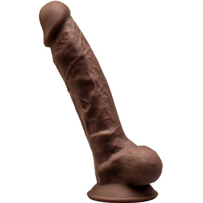 SILEXD - MODELO 1 PENE REALISTICO SILICONA PREMIUM SILEXPAN MARRON 17.5 CM - Sensuana.es