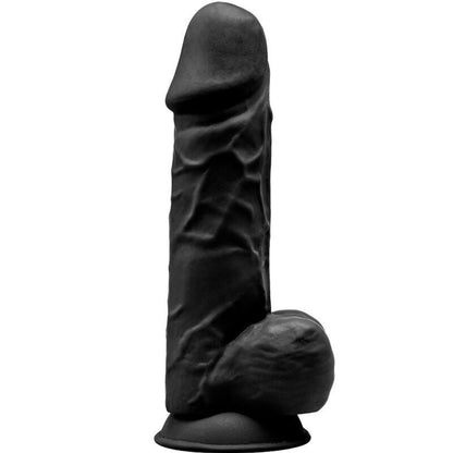 SILEXD - MODELO 1 PENE REALISTICO SILICONA PREMIUM SILEXPAN NEGRO 21.5 CM - Sensuana.es