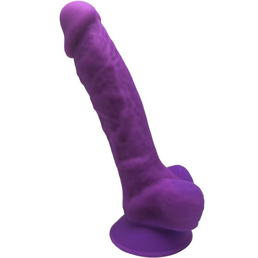 SILEXD - MODELO 1 PENE REALISTICO SILICONA PREMIUM SILEXPAN VIOLETA 17.5 CM - Sensuana.es