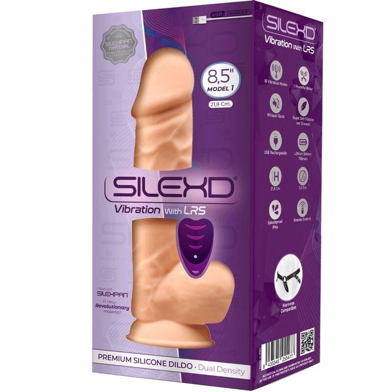 SILEXD - MODELO 1 PENE REALISTICO VIBRADOR SILICONA PREMIUM SILEXPAN CONTROL REMOTO 21.8 CM - Sensuana.es