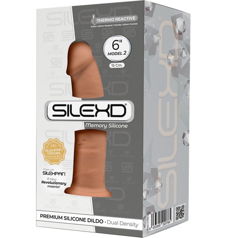 SILEXD - MODELO 2 PENE REALISTICO SILICONA PREMIUM SILEXPAN CARAMELO 15 CM - Sensuana.es